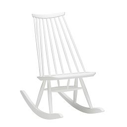 28201202 Artek Mademoiselle Кресло-качалка в белом цвете с высокой спинкой
