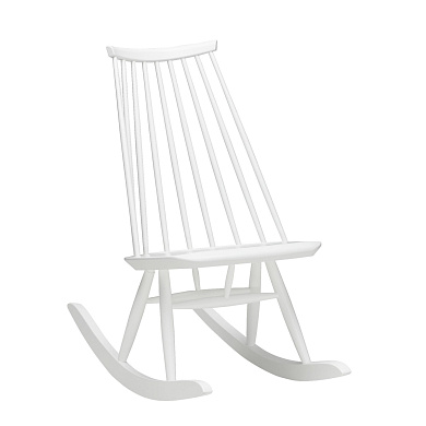 28201202 Mademoiselle artek Кресло-качалка в белом цвете с высокой спинкой