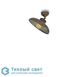 подвесной потолочный светильник с металлическим куполом и декоративной цепью