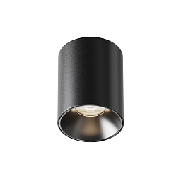 C064CL-8W4K-RD-B Maytoni Alfa потолочный светильник цилиндрический черный с утопленным источником света