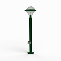 Dallas N° 8; Smoked polycarbonate E27 75W Plug; Fir green