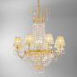 Kolarz EMPIRE 0418.88+8.3.SpT люстра золото 24 карата ø76cm высота 100cm мин. высота 110cm макс. высота 130cm 8+8 лампы e14+e27 — фото 1