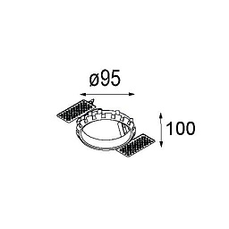 12500230 Modular Accessories встраиваемое монтажное кольцо для потолочного светильника