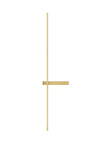Brass Gold Aluminium & Acrylic LED 5Watt 220-240Volt 374Lm IP20 2700-3000-4000K CCT by Dip Switch L:22.2 W:4 H:103 cm