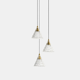 15-7596-60-DO Leds C4 Veneto подвесной светильник с тремя плафонами черного цвета