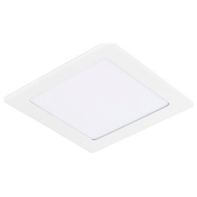 встраиваемый квадратный светильник с матовым стеклом