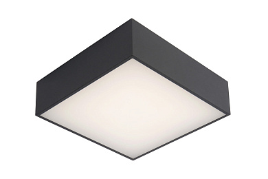 потолочный светильник в ванной квадратной формы белого цвета