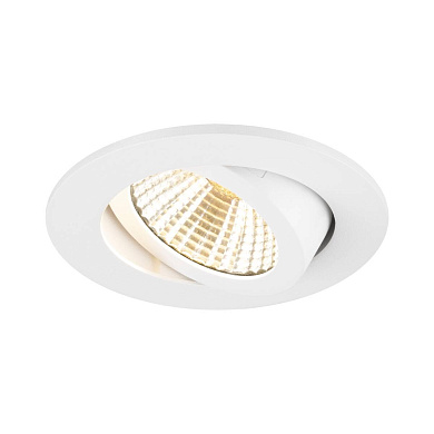 1007389 SLV NEW TRIA® 68 ROUND светильник встраиваемый с LED 8.3Вт, 3000K, 750лм, 38°, димм., белый