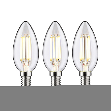декоративная LED-лампа свеча с прозрачной колбой