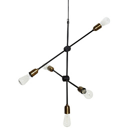 203660811 House Doctor Electric Light Therapy подвесной светильник в стиле молекула с латунными патронами и чёрным каркасом