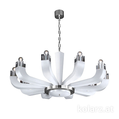 Kolarz RIVIERA 5201.81050 люстра белый ø100cm высота 50cm макс. высота 200cm 10 ламп e14