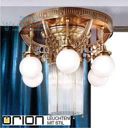 DLU 1660/6+1 alt-MS/466 opal sm Orion Adele потолочная люстра с шестью плафонами из опалового стекла