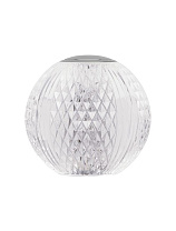 Silver Aluminium & Acrylic LED · 1.5 Watt 3.7 Vdc · 78Lm 3200K · IP20 D: 9 H: 9 cm