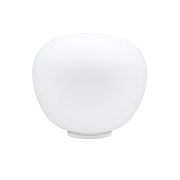 F07B47 01 Fabbian Lumi настольный светильник с дизайнерским плафоном из белого стекла