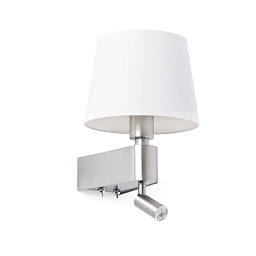 29976 Faro Barcelona ROOM настенный светильник белый с абажуром и LED подсветкой