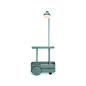 105835 Jolly Trolley Fatboy Каталка-столик с лампой зелёного оттенка — фото 1