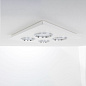 BRIQ4WWC12EN0 Lumen Center Brick Quadro 4 PL квадратный потолочный светильник с четырьмя плафонами белый; хром — фото 2