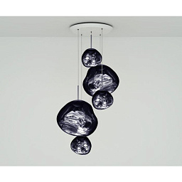 MLPS06SM-PEUM4 Tom Dixon Melt подвесная люстра с крупными стеклянными шарами дымчатого оттенка