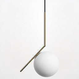 73680-22 Imperiumloft Michael Anastassiades подвесной светильник с шаровым плафоном на изогнутой металлической штанге