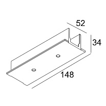 TRACK 3F DIM IN RECESSED COVER MIDDLE SUPPLY B