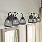 Voclain 24" 3 Light Vanity Light with Mesh Shade Black настенный светильник 55043BK Kichler — фото 2
