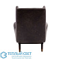 Ophelia Lounge Chair Graphite Leather Dark Walnut мягкое сиденье Arteriors 8107 — фото 4
