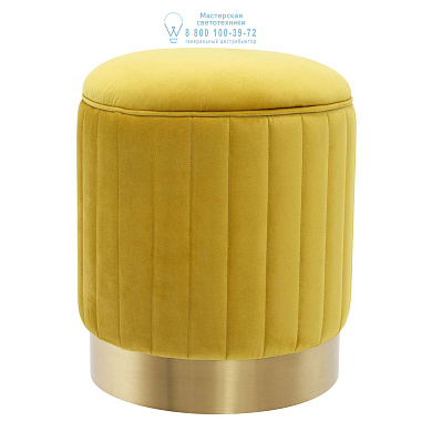 112324 Stool Allegra roche yellow velvet Eichholtz