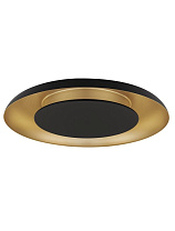 Triac Dimmable Sandy Black & Brushed Gold Aluminium, Acrylic LED 38 Watt 220-240Volt 2200Lm IP202700-3000-4000K CCT by Dip Switch D: 60 H: 6 cm
