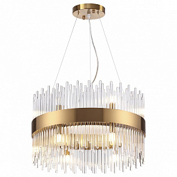 4722/12 Odeon Light Focco подвесной светильник с кольцевым корпусом и хрустальными подвесами