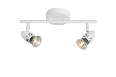 потолочный светильник с четырьмя поворотными плафонами белого цвета