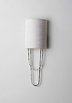 Nickel shown with 6 Semi Cylinder in Natural Linen with Cream Card lining