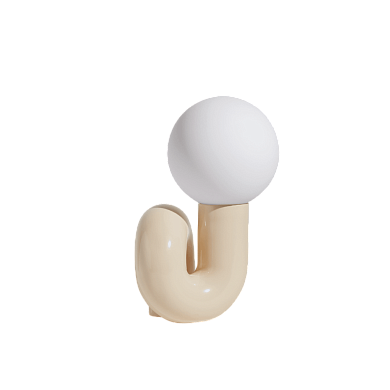 L0880803 Neotenic Petite Friture Крупная настольная лампа с сферическим плафоном ванильная