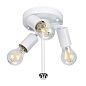 Потолочный светильник Fletcher Flush Elstead DL-FLETCHER18-3LT-IV-PC полированный хром и абажур цвета слоновой кости — фото 2