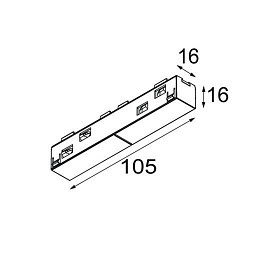 электрическое соединение для трека 48V под углом 180°