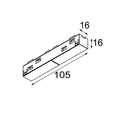 электрическое соединение для трека 48V под углом 180°