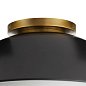 Потолочный светильник Arteriors Glaze Small, чёрная керамика и опаловое стекло — фото 7