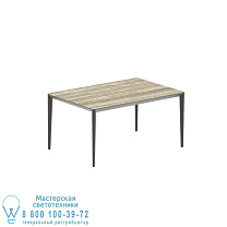 СТОЛ U-NITE 150X100CM БРОНЗОВЫЙ С КЕРАМИЧЕСКОЙ СТОЛЕШНИЦЕЙ TRAVERTINO Royal Botania