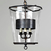 CL0237.BZ.SE Zurich Lantern, Large Bronze with Shade, 3 Lights