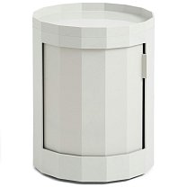 Facet Cabinet 100 Ø38×49 см, переработанный ABS, глянцевый, туманно-серый / ножки и колеса