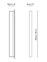 MYN C/W 90 OUTDOOR BLACK; MYN C/W 90 OUTDOOR WHITE LED 12,8W 1280lm 2700K 110 x 25 x 25 cm; MYN C/W 90 OUTDOOR CORTEN CRI≥90 230V DIM PHASE CUT VOL 0,07 m³; MYN C/W 90 OUTDOOR BRONZE