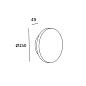 05-7641-14-14 настенный светильник Leds C4 Ges Deco Round ø150mm белый — фото 1
