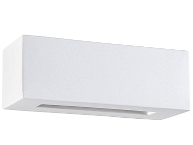 настенный керамический светильник с прямоугольным корпусом и направленным вниз светом