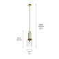 Kimrose 1 Light Mini Pendant with Clear Fluted Glass Brushed Natural Brass подвесной светильник 52414BNB Kichler