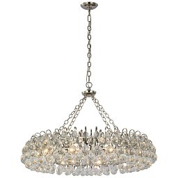 ARN5118PN-CG Visual Comfort Bellvale люстра с зеркальным основанием и декоративными элементами из никеля