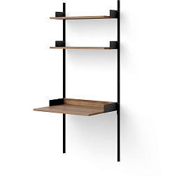 41917 New Works New Works Shelving System настенная полка для кабинета с ореховыми полками