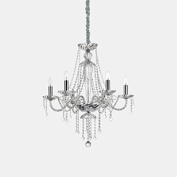 168753 Ideal lux Amadeus люстра с прозрачными плафонами на штанге для общего освещения