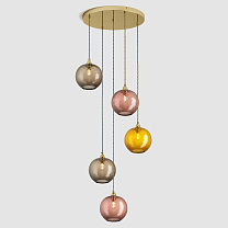 Pick-n-Mix Ball Standard - Diamond, Warm, 5 Drop Cluster полированная латунь