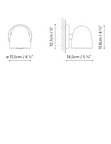 SPEERS OUTDOOR W1 WHITE; SPEERS OUTDOOR W1 BLACK LED 7W 520lm 2700K CRI≥90 230V G 1,5; SPEERS OUTDOOR W1 CORTEN