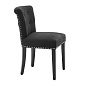 107631 Dining Chair Key Largo black linen стул Eichholtz