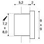 SLV 1003466 QUAD FRAME 9 WL светильник встраиваемый 3Вт с LED 3000K, 65лм, белый